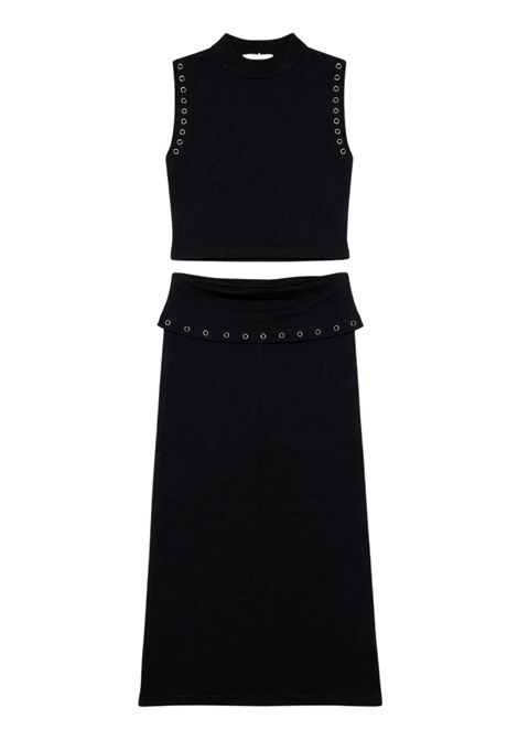 Completo bambina nero in viscosa Manila Grace | M2811W25/SUNERO